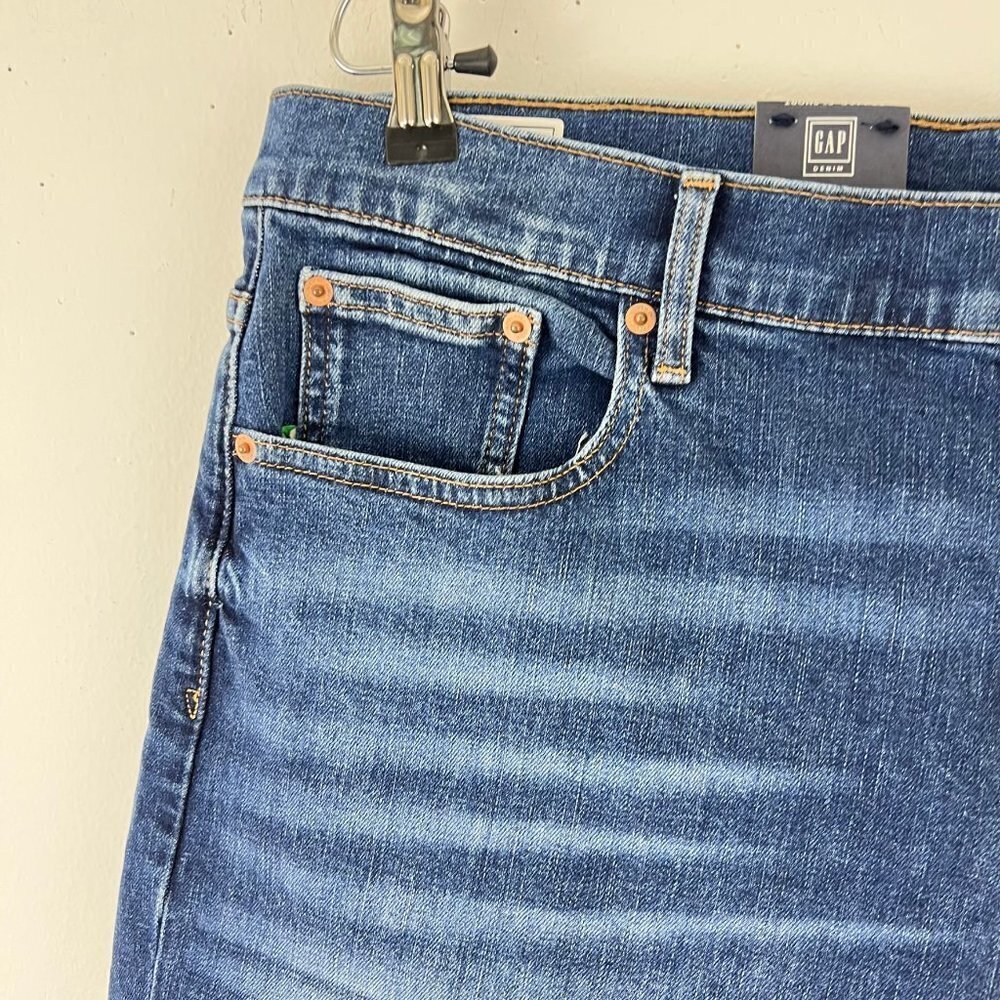 Gap Denim Jean Rolled Hem Shorts Size 16/33 Mid Rise 5inch Inseam - Picture 7 of 9